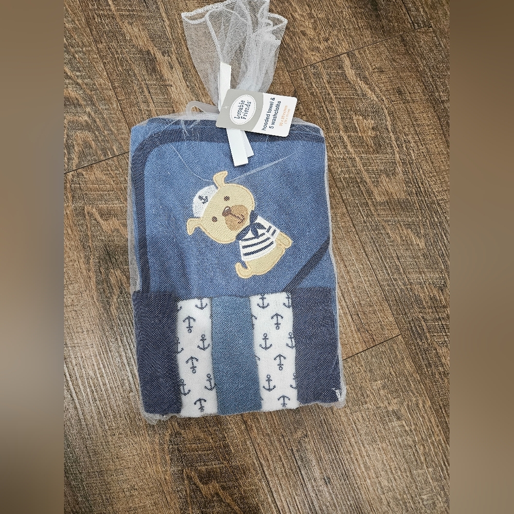 Baby Hooded Towel and Washcloths